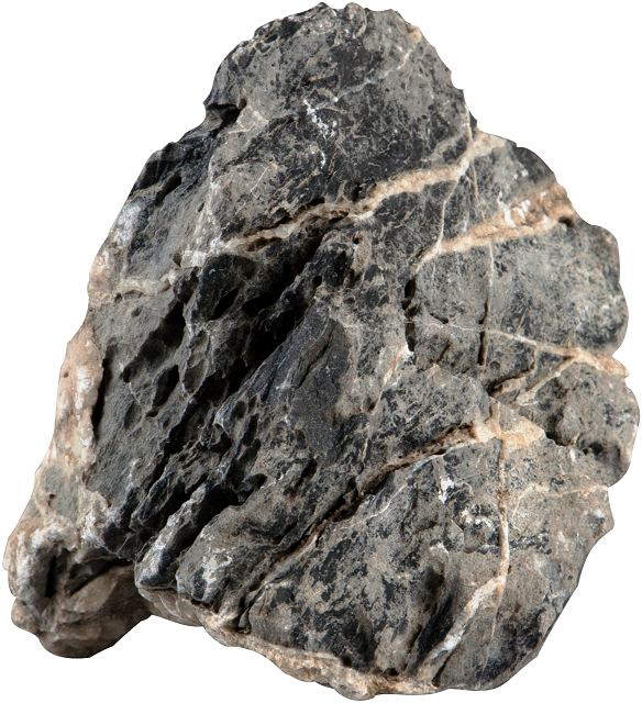 sera Rock Quartz Gray, L 2-3 kg, Naturstein dunkelgrau
